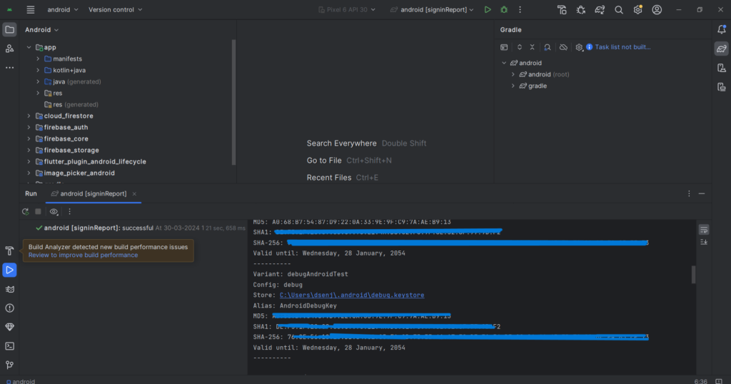 how to find SHA1 and SHA256