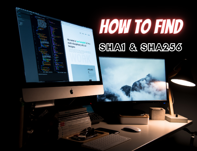 how to find SHA1 and SHA256